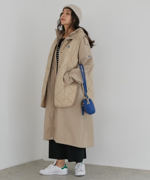 GERRY（ジェリー）の「［GERRY］4WAY LONG COAT（モッズコート・レディース・ブラック/ベージュ/クリーム・SMALL）」の8枚目の写真