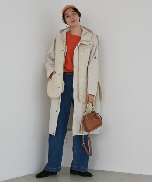 GERRY（ジェリー）の「［GERRY］4WAY LONG COAT（モッズコート・レディース・ブラック/ベージュ/クリーム・SMALL）」の9枚目の写真