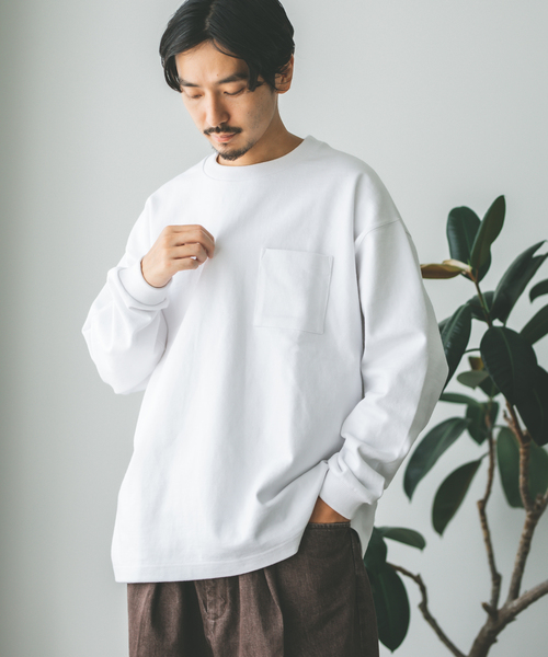 JOURNAL STANDARD(ジャーナルスタンダード)の「【HARDIN KNITWEAR/ハーディンニットウェア】ウルトラヘビー ロンT(Tシャツ/カットソー・メンズ・ホワイト/ブラック/アイボリー・MEDIUM/LARGE)」の2枚目の写真