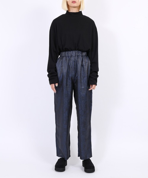 PUNYUS(プニュズ)の「ハイネックロンT(Tシャツ/カットソー・レディース・ブラック/ホワイト・2/4/3/1)」の9枚目の写真