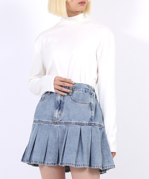 PUNYUS(プニュズ)の「ハイネックロンT(Tシャツ/カットソー・レディース・ブラック/ホワイト・2/4/3/1)」の16枚目の写真