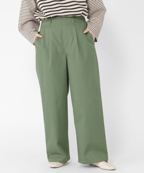 studio CLIP（スタディオクリップ）の「《DAYS》チノタックパンツ（チノパンツ・レディース・カーキ/ネイビー/アイボリー/ベージュ・LARGE/MEDIUM）」の15枚目の写真