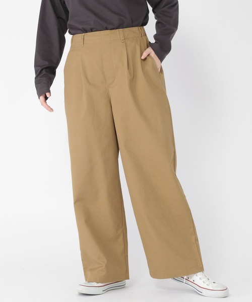 studio CLIP（スタディオクリップ）の「《DAYS》チノタックパンツ（チノパンツ・レディース・カーキ/ネイビー/アイボリー/ベージュ・LARGE/MEDIUM）」の17枚目の写真