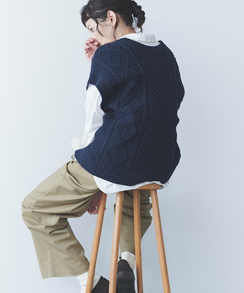 studio CLIP（スタディオクリップ）の「《DAYS》チノタックパンツ（チノパンツ・レディース・カーキ/ネイビー/アイボリー/ベージュ・LARGE/MEDIUM）」の6枚目の写真