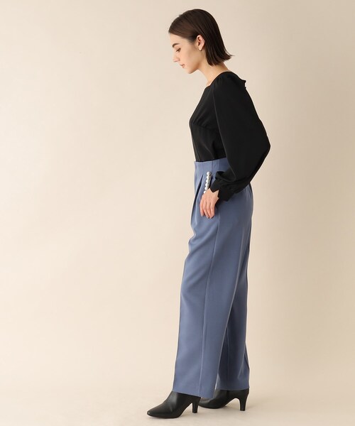 OPAQUE.CLIP（オペークドットクリップ）の「◆スクエアネックサテンブラウス（シャツ/ブラウス・レディース・パープル系/ブラック/ライトグレー・38）」の18枚目の写真