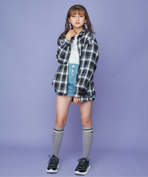 JENNI(ジェニィ)の「ロゴ刺繍ラインハイソックス(ソックス/靴下・キッズ・ブラック/オフホワイト/グレー・19-21cm/22-24cm)」の10枚目の写真