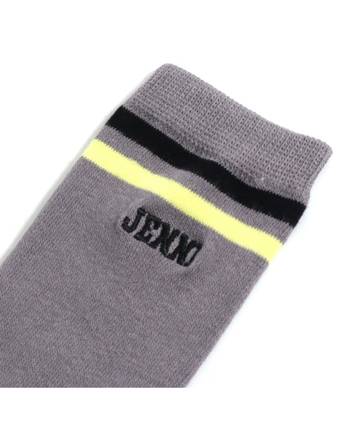 JENNI(ジェニィ)の「ロゴ刺繍ラインハイソックス(ソックス/靴下・キッズ・ブラック/オフホワイト/グレー・19-21cm/22-24cm)」の4枚目の写真