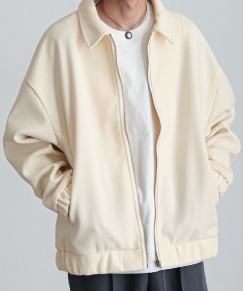 ZIP FIVE（ジップファイブ）の「【ZIP FIVE】ジップアップ ジャケット ブルゾン /ウールライク ジャケット（ブルゾン・メンズ・ブラック/アイボリー/ネイビー/ベージュ/ブラウン・LARGE/X-LARGE/MEDIUM）」の18枚目の写真