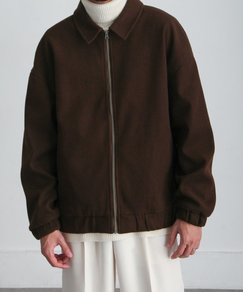 ZIP FIVE（ジップファイブ）の「【ZIP FIVE】ジップアップ ジャケット ブルゾン /ウールライク ジャケット（ブルゾン・メンズ・ブラック/アイボリー/ネイビー/ベージュ/ブラウン・LARGE/X-LARGE/MEDIUM）」の20枚目の写真