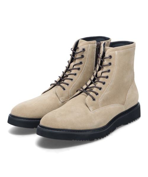 whoop-de-doo（フープディドゥ）の「フラットソールサイドジップレースアップブーツ whoop-de-doo/フープディドゥ（ブーツ・メンズ・ブラック/ダークブラウン/ベージュ系その他/ブラック系その他・41/42/43/44/40/39）」の4枚目の写真