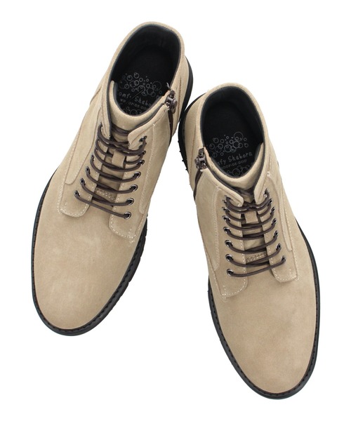 whoop-de-doo（フープディドゥ）の「フラットソールサイドジップレースアップブーツ whoop-de-doo/フープディドゥ（ブーツ・メンズ・ブラック/ダークブラウン/ベージュ系その他/ブラック系その他・41/42/43/44/40/39）」の17枚目の写真