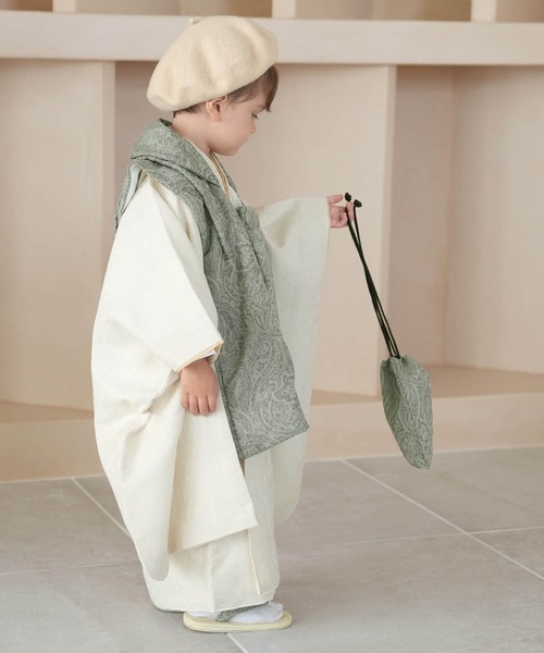 七五三3歳用被布コートセット 男の子 utatane ジャガード