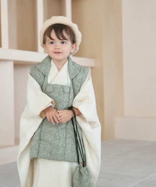 七五三3歳用被布コートセット 男の子 utatane ジャガード