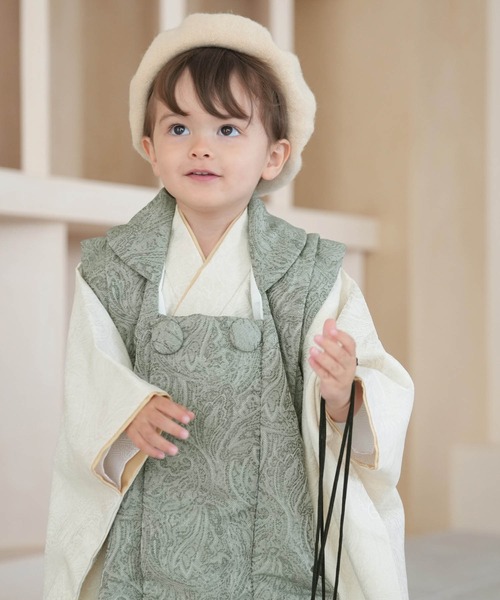 七五三3歳用被布コートセット 男の子 utatane ジャガード