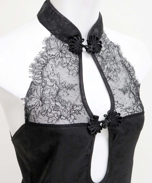 OSYAREVO（オシャレボ）の「コスプレ バックオープン チャイナ ランジェリー レディース ホワイトデー 記念日（コスチューム/パーティーグッズ・レディース・ホワイト/ブラック/ピンク・ONESIZE）」の15枚目の写真