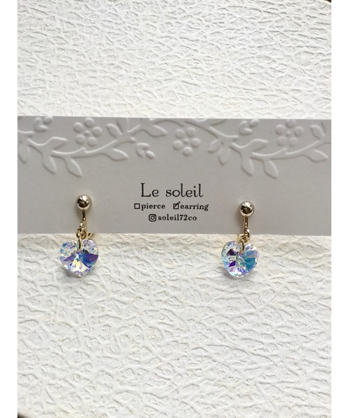 tone(トーン)の「【Le soleil】ハート型 スワロフスキーイヤリング(MA)(イヤリング・レディース・パープル/レッド/その他1/その他2/その他3/その他・FREE)」の14枚目の写真