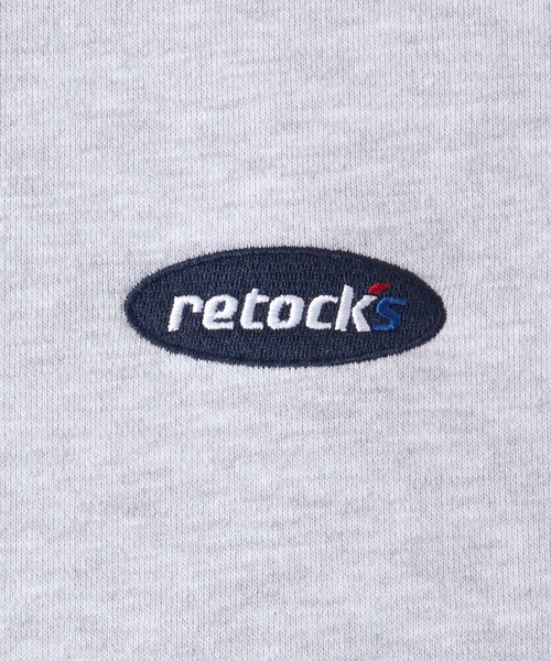 MONO-MART(モノマート)の「【retock's】サークルロゴ刺繍 ラインリブ配色切替 ビッグシルエットプルオーバークルースウェット(スウェット・メンズ・オレンジ/ネイビー/グリーン/ブラック/アッシュグレー・M/L)」の19枚目の写真