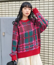 FREAK'S STORE | カラーチェックニット(ニット/セーター)