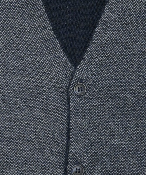 TOKYO SHIRTS（トウキョウシャツ）の「バーズアイ ニットジレ（ベスト・メンズ・ダークブラウン/ネイビー・XL/M/LL/L）」の3枚目の写真