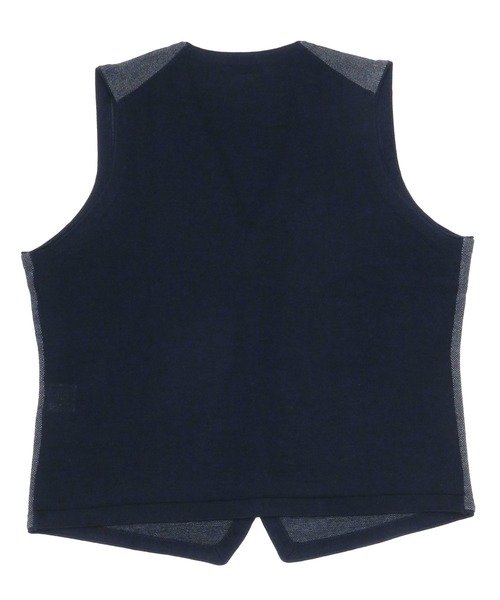 TOKYO SHIRTS（トウキョウシャツ）の「バーズアイ ニットジレ（ベスト・メンズ・ダークブラウン/ネイビー・XL/M/LL/L）」の4枚目の写真