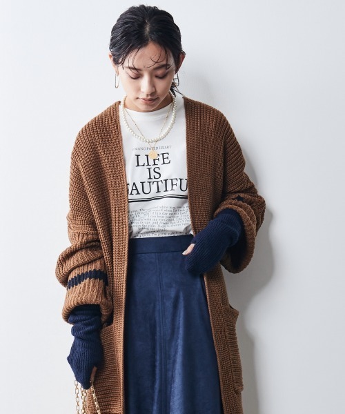 CHIC STYLE(シックスタイル)の「<大きいサイズ>綿100%ロゴプリントロングスリーブTシャツ シックスタイル(Tシャツ/カットソー・レディース・ブラック/オフホワイト・4L/6L/L/5L/3L/LL/8L)」の12枚目の写真