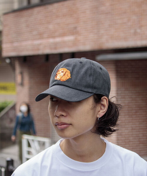 GLOSTER(グロスター)の「【GLOSTER/グロスター】WASHED DOG embroidery CAP キャップ(キャップ・メンズ・グレイッシュベージュ/チャコールグレー/グリーン・FREE)」の14枚目の写真