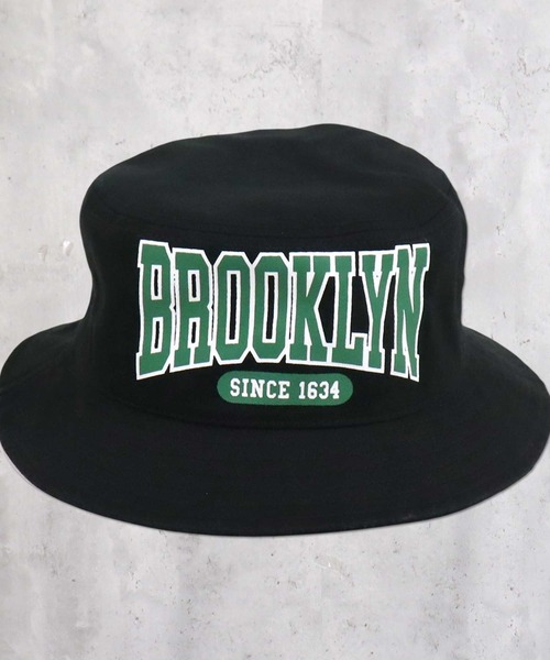 THE CASUAL（カジュアル）の「ロゴバケットハット（ハット・キッズ・ブラック/カーキ/ネイビー系/ベージュ系/ブラック系/ベージュ/カーキ系/インディゴブルー・52cm/54cm/56cm）」の3枚目の写真