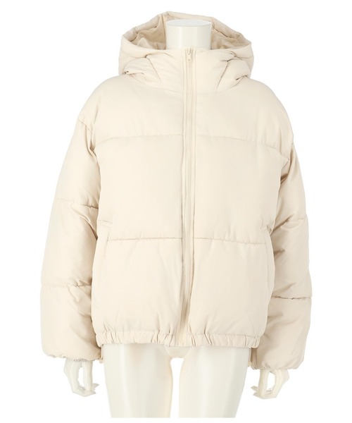 ANAP（アナップ）の「サイドドロストフェイクダウン（ダウンジャケット/コート・レディース・ブラウン/アイボリー/ブラック・FREE）」の9枚目の写真