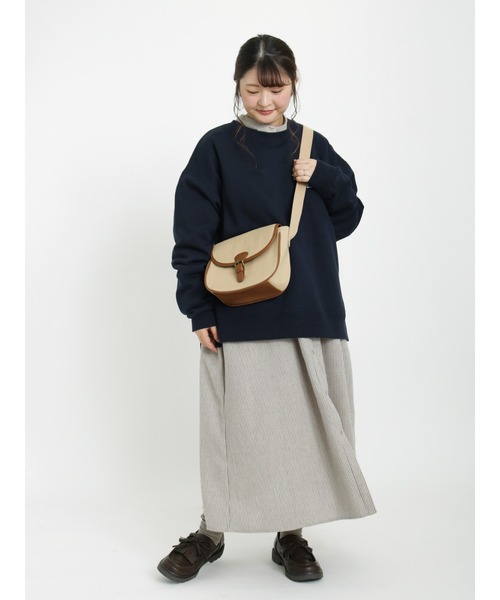 Samansa Mos2（サマンサ モスモス）の「キャンバスベルトショルダーバッグ（ショルダーバッグ・レディース・ベージュ/ブラウン・ﾌﾘ-）」の9枚目の写真