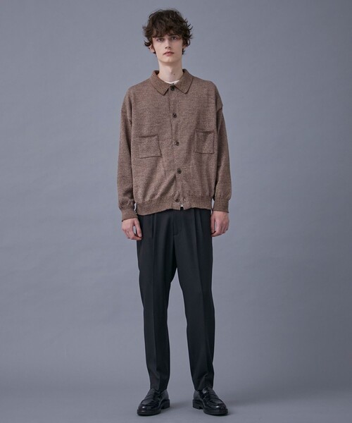 【PUBLIC TOKYO】メランジポロカーディガン PUBLIC TOKYO（パブリックトウキョウ） カーディガン メランジポロ