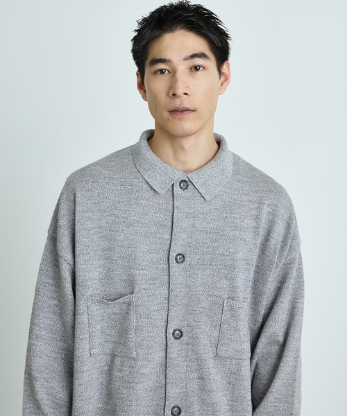 【PUBLIC TOKYO】メランジポロカーディガン PUBLIC TOKYO（パブリックトウキョウ） カーディガン メランジポロ