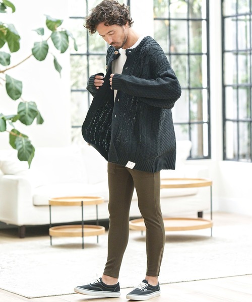 CAMBIO(カンビオ)の「mp10660-Heavy KANOKO Skinny Silhouette Easy Pants イージーパンツ(その他パンツ・メンズ・ブラック/ベージュ/オリーブ/ネイビー/グレー・S/M/L)」の10枚目の写真