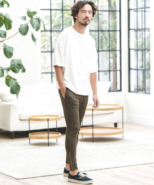CAMBIO(カンビオ)の「mp10660-Heavy KANOKO Skinny Silhouette Easy Pants イージーパンツ(その他パンツ・メンズ・ブラック/ベージュ/オリーブ/ネイビー/グレー・S/M/L)」の11枚目の写真