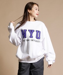 DISCUS ATHLETIC/ディスカス ビッグシルエット/オーバーサイズ/NEW YORK大学ロゴスウェット 2487-4762