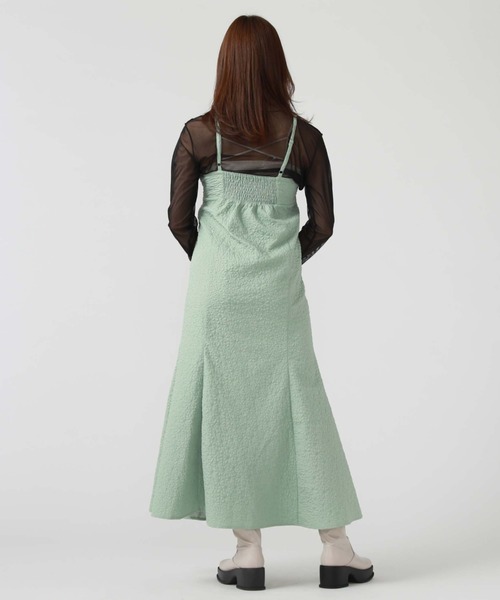 archives(アルシーヴ)の「エンボスビスチェキャミワンピース(ワンピース・レディース・ミント/アイボリー/ブラック・MEDIUM)」の11枚目の写真