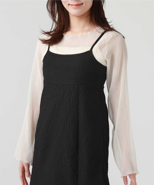 archives(アルシーヴ)の「エンボスビスチェキャミワンピース(ワンピース・レディース・ミント/アイボリー/ブラック・MEDIUM)」の15枚目の写真