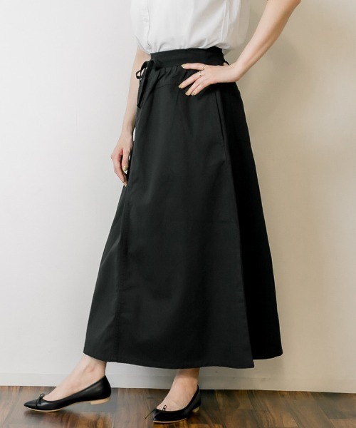 atONE(アットワン)の「atONE ウエストリブツイルマキシスカート(スカート・レディース・ベージュ/ブラック/カーキ・M/4L/L/3L/LL)」の8枚目の写真