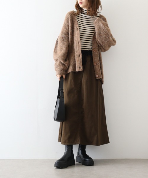 atONE(アットワン)の「atONE ウエストリブツイルマキシスカート(スカート・レディース・ベージュ/ブラック/カーキ・M/4L/L/3L/LL)」の20枚目の写真