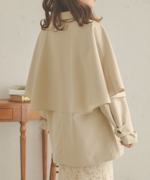 Ambre Neige(アンブルネージュ)の「【ケープ取り外し可能】2WAYケープカラートレンチコート/WEB/EC限定商品(トレンチコート・レディース・アイボリー/ベージュ・FREE)」の13枚目の写真