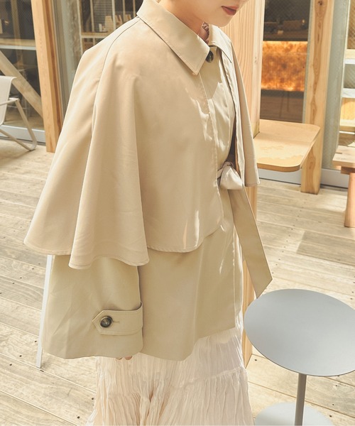 Ambre Neige(アンブルネージュ)の「【ケープ取り外し可能】2WAYケープカラートレンチコート/WEB/EC限定商品(トレンチコート・レディース・アイボリー/ベージュ・FREE)」の18枚目の写真