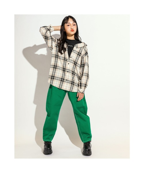 ZIDDY(ジディ)の「ZIDDY/インナー ドッキング チェック シャツ (130~160cm)(シャツ/ブラウス・キッズ・ブルー系その他/ベージュ系その他・130/150/160/140)」の13枚目の写真