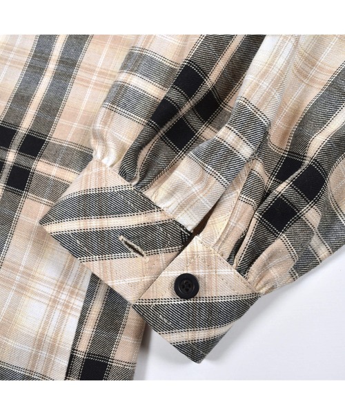 ZIDDY(ジディ)の「ZIDDY/インナー ドッキング チェック シャツ (130~160cm)(シャツ/ブラウス・キッズ・ブルー系その他/ベージュ系その他・130/150/160/140)」の8枚目の写真