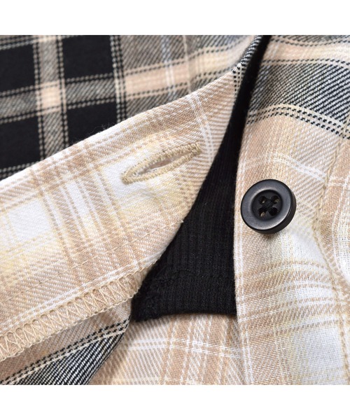 ZIDDY(ジディ)の「ZIDDY/インナー ドッキング チェック シャツ (130~160cm)(シャツ/ブラウス・キッズ・ブルー系その他/ベージュ系その他・130/150/160/140)」の5枚目の写真