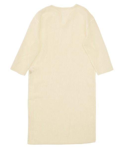 select MOCA（セレクトモカ）の「シアーリネンライクスリットキーネックワンピース（ワンピース・レディース・オフホワイト/ブラック/ベージュ・FREE）」の10枚目の写真