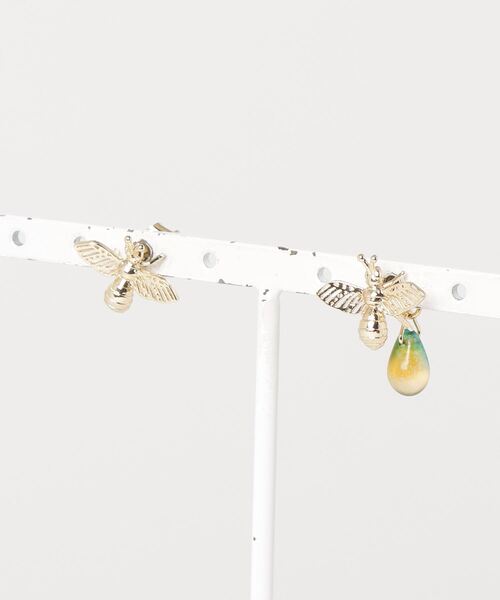gargle ガーグル: bee 蜂 ハチ ミツバチ ピアス（ピアス（両耳用
