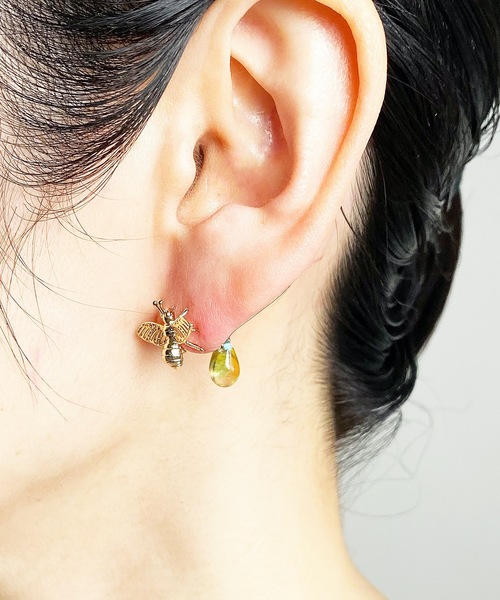 ミツバチピアス 凛 RIN ボディピアス 蜂 ミツバチ 16G 軟骨ピアス ハチ 虫