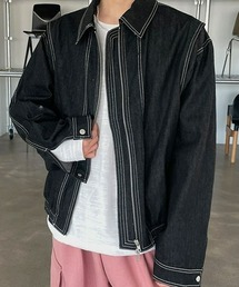 ASCLO | 【THE KLOBAL STAGE 韓国アイドル着用】ASCLO Bernie Stitch Denim Jacket(デニムジャケット)