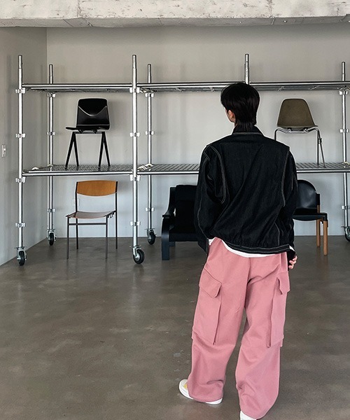 ASCLO(エジュクロ)の「【THE KLOBAL STAGE 韓国アイドル着用】ASCLO Bernie Stitch Denim Jacket(デニムジャケット・メンズ・ブラック・FREE)」の3枚目の写真