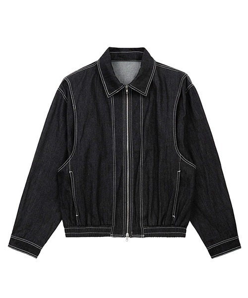 ASCLO(エジュクロ)の「【THE KLOBAL STAGE 韓国アイドル着用】ASCLO Bernie Stitch Denim Jacket(デニムジャケット・メンズ・ブラック・FREE)」の22枚目の写真
