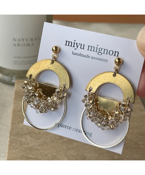 miyu mignon】半円パーツデザインピアス(MA)（ピアス（両耳用 
